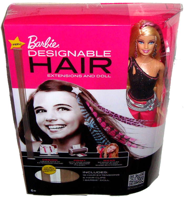 Barbie Designable Hair Doll Figure With Extensions Mib Mattel Toy W4504 