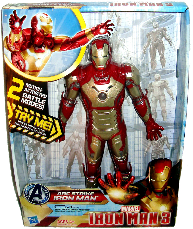Avengers Iron Man 3 Arc Strike Iron Man Action Figure MIB Marvel Comics W// Sound